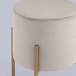 Бежевый пуф на золотистых ножках SANJAY варинант исполнения - 2 | Loft Concept в Омске