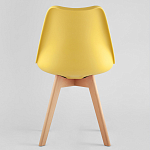 Стул с основой из пластика и мягким сиденьем Arvika Yellow варинант исполнения - 4 | Loft Concept в Омске