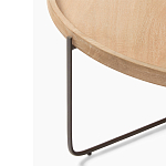 Журнальный стол с круглой деревянной столешницей Urban Style Space варинант исполнения - 1 | Loft Concept в Омске