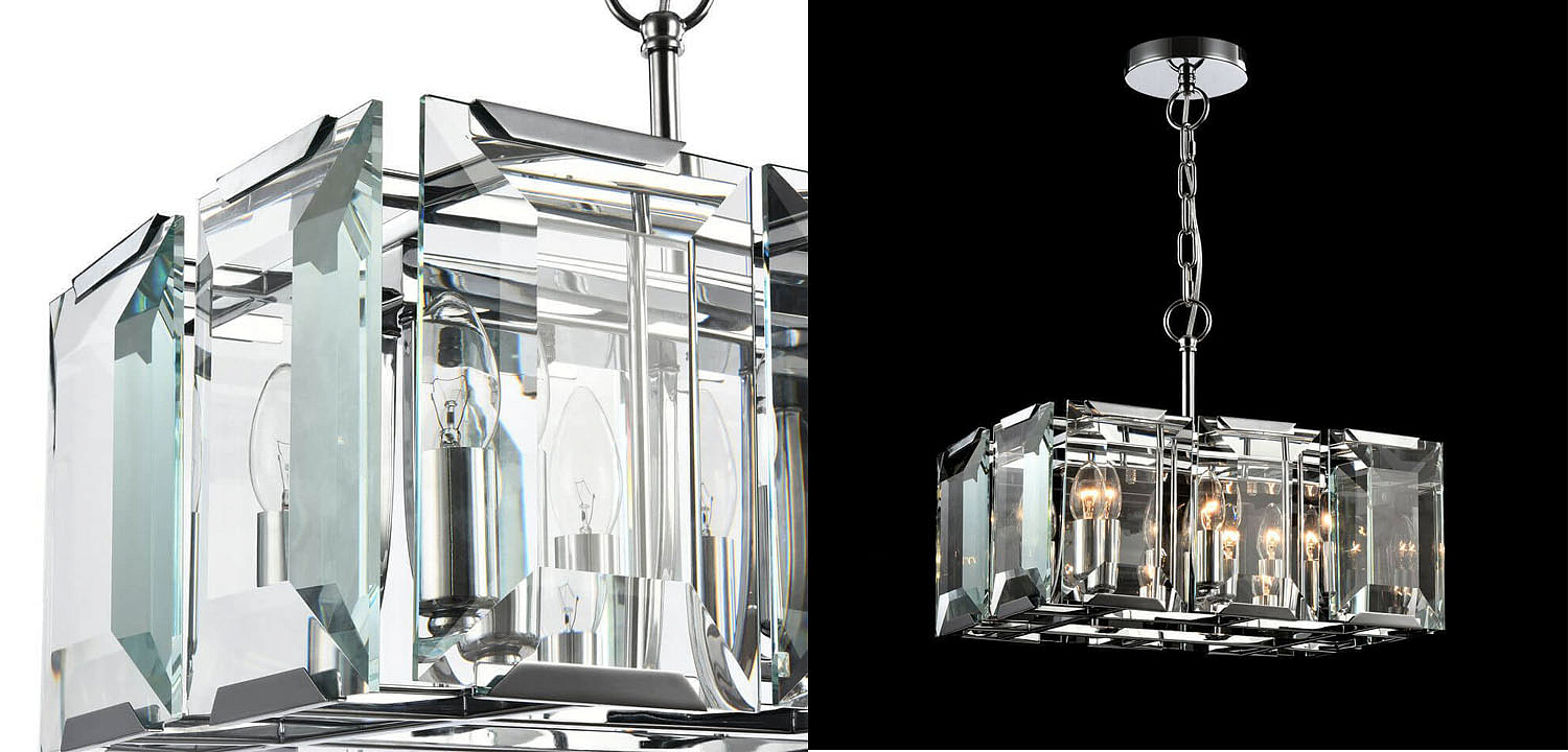 Люстра Harlow Crystal Square Chandelier chrome 6 Люстра Harlow Crystal Square Chandelier chrome 6 - Loft-Concept в Омске