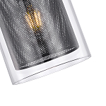 Подвесной светильник с сетчатым металлическим плафоном цилиндрической формы черный Metal Mesh варинант исполнения - 4 | Loft Concept в Омске