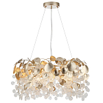 Люстра с декоративными подвесками из прозрачного стекла в форме монеток FAIRYTREE Light варинант исполнения - 7 | Loft Concept в Омске
