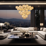 Люстра подвесная с квадратными плафонами из натурального камня Glowing Spheres варинант исполнения - 8 | Loft Concept в Омске