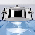 Настольная лампа с шарообразным прозрачным основанием из цветного переработанного стекла и белым цилиндрическим абажуром Elstead Lighting варинант исполнения - 8 | Loft Concept в Омске