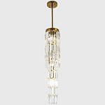 Многоярусная люстра с прямоугольными хрустальными подвесками Allard Crystal Chandelier 3 варинант исполнения - 3 | Loft Concept в Омске