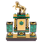 Настольный письменный набор из малахита с декором в виде лошади Leader Organizer варинант исполнения - 4 | Loft Concept в Омске