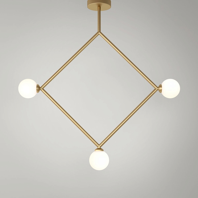 Люстра Areti Rhombus Pendant Золотой Белый Люстра Areti Rhombus Pendant Золотой Белый в Омске | Loft Concept