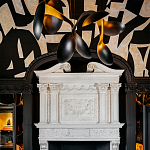 Обои ручная роспись в стиле Арт-деко Symphony Original colourway on Flint silk dupion варинант исполнения - 5 | Loft Concept в Омске