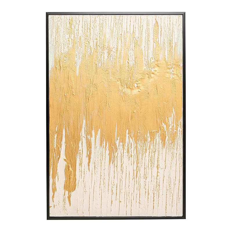 Картина Gold Abstract Глянцевое золото Бежевый в Омске | Loft Concept 