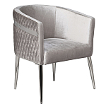 Стул серый велюровый со стеганной спинкой Focus on Convenience варинант исполнения - 1 | Loft Concept в Омске