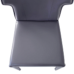 Стул серый из искуственной кожи на 4-х ножках Enigma Gray варинант исполнения - 3 | Loft Concept в Омске