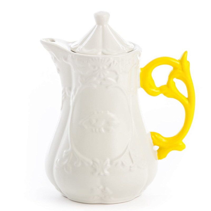 Заварочный чайник Seletti I-Teapot Yellow Белый Желтый в Омске | Loft Concept 