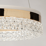 Люстра в виде кольца золотого цвета с прозрачными вставками Radiant Rail варинант исполнения - 9 | Loft Concept в Омске