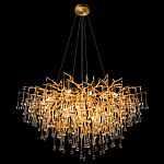 Люстра подвесная с прозрачными стеклянными подвесками в форме капель Диаметр 100 см Droplet Chandelier варинант исполнения - 5 | Loft Concept в Омске