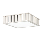 Потолочный светильник квадратный с гофрированным серебрянным абажуром Millennium варинант исполнения - 1 | Loft Concept в Омске