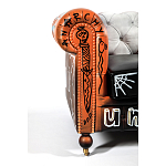 Диван Честерфильд граффити graffiti Orange Sofa натуральная кожа варинант исполнения - 6 | Loft Concept в Омске