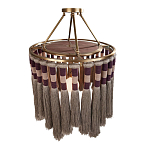 Люстра круглая плетеная с кисточками Walnut Chandelier Tassels Boho Style варинант исполнения - 2 | Loft Concept в Омске