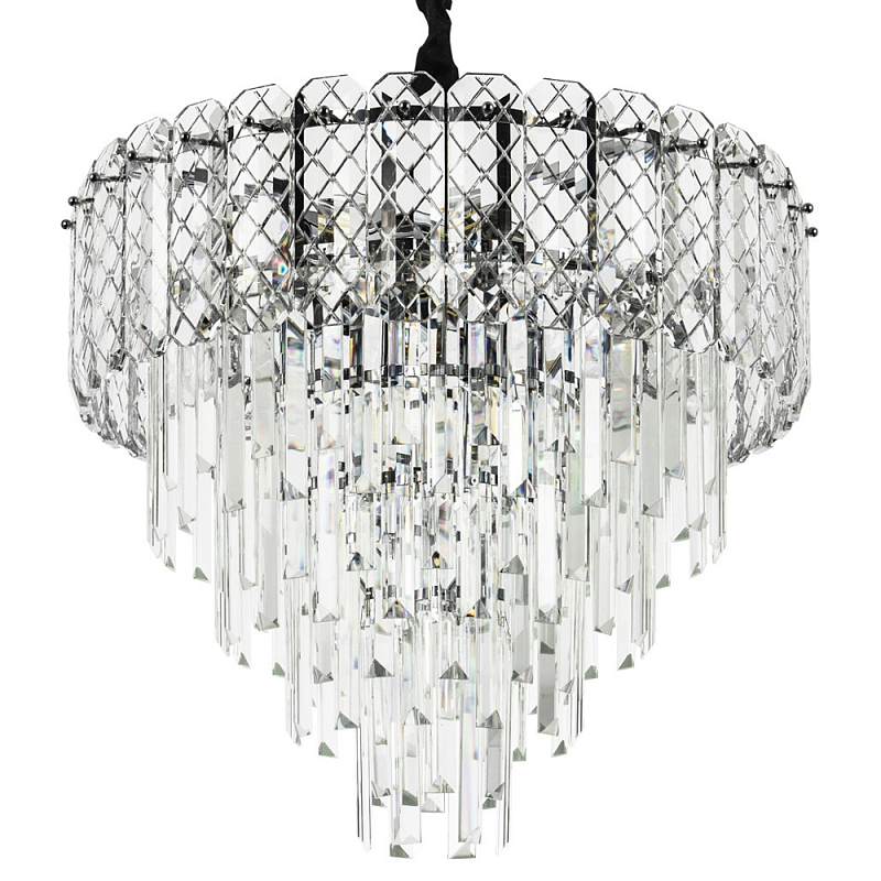 Хрустальная люстра Harmonica Crystal Chrome Chandelier 10 Хром Прозрачное Стекло Хрустальная люстра Harmonica Crystal Chrome Chandelier 10 Хром Прозрачное Стекло в Омске | Loft Concept