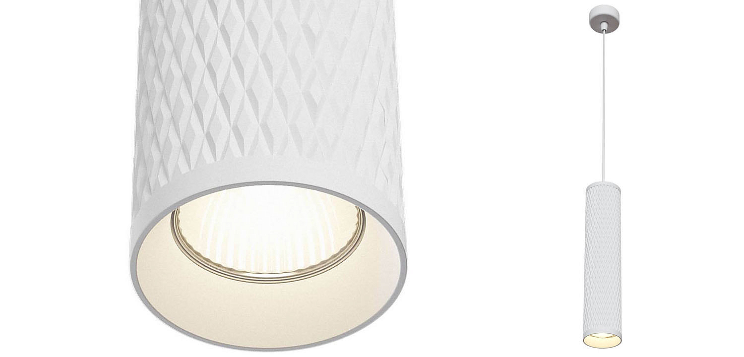 Подвесной светильник Trumpet tube white rhombus Подвесной светильник Trumpet tube white rhombus - Loft-Concept в Омске