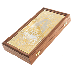 Нарды настольные из натурального камня лазурит и долерит Backgammon from Stone варинант исполнения - 6 | Loft Concept в Омске