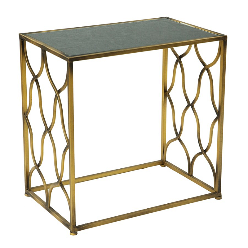 Консоль Golden Broken Rhombuses Золотой Черный в Омске | Loft Concept 