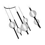 Люстра светодиодная с 6-ю сферическими стеклянными плафонами Splatter варинант исполнения - 4 | Loft Concept в Омске