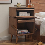 Тумбочка прикроватная деревянная Робот Robot Desk варинант исполнения - 2 | Loft Concept в Омске