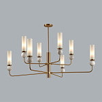 Люстра на штанге с 8-ю цилиндрическими матовыми плафонами и шарами из камня Orb Essence варинант исполнения - 2 | Loft Concept в Омске