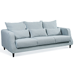 Диван Seldon с мягкими подушками голубое букле варинант исполнения - 1 | Loft Concept в Омске