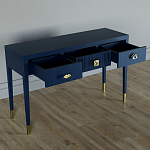 Дизайнерский Письменный стол Elsa Dreams Blue с тремя ящиками варинант исполнения - 4 | Loft Concept в Омске