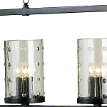 Люстра прямоугольная с 4-мя прозрачными цилиндрическими плафонами  Stamped Cylinders варинант исполнения - 1 | Loft Concept в Омске