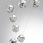 Люстра каскадня с 12-ю прозрачными шарообразными плафонами Bubbles Bocci варинант исполнения - 3 | Loft Concept в Омске