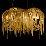 Люстра подвесная круглая с изогнутыми металлическими дугами и ниспадающими цепочками 65 см Atlantis Chain варинант исполнения - 6 | Loft Concept в Омске