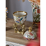 Шкатулка в форме яйца на величественных львах из фарфора с бронзовыми элементами Eden Garden варинант исполнения - 6 | Loft Concept в Омске