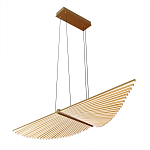 Люстра в виде распахнутых крыльев из тонких металлических планок Flight of Freedom варинант исполнения - 3 | Loft Concept в Омске