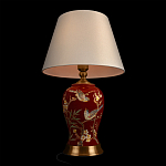 Настольная лампа бордовая с изображением птиц Slip Away варинант исполнения - 4 | Loft Concept в Омске