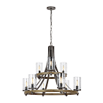 Люстра с цилиндрическим плафонами из толстого волнистого стекла в индустриальном стиле Feiss варинант исполнения - 2 | Loft Concept в Омске