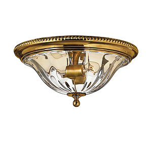 Потолочный светильник цвета латунь с прозрачным плафоном в форме чаши Hinkley