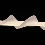 Люстра горизонтальная с волнистым белым плафоном Golden Swirl варинант исполнения - 6 | Loft Concept в Омске