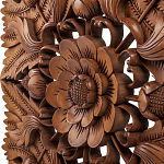 Панно из дерева квадратное Flower Panel With Trees варинант исполнения - 2 | Loft Concept в Омске