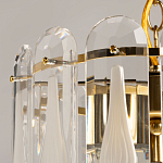 Люстра многоярусная с овальными прозрачными подвесками 28 см Harmonica варинант исполнения - 7 | Loft Concept в Омске