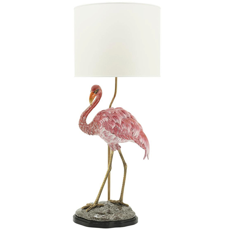 Настольная лампа ABHIKA LAMPTABLE FLAMINGO Розовый Золотой в Омске | Loft Concept 