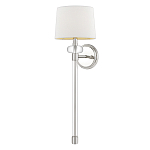 Бра с белым абажуром в форме конуса и прозрачным декоративным кольцом Quoizel варинант исполнения - 5 | Loft Concept в Омске