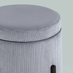 Серо-голубой пуф на черных ножках SANJAY варинант исполнения - 4 | Loft Concept в Омске