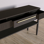 Дизайнерская Консоль с полкой и ящиком Primo Темный орех варинант исполнения - 7 | Loft Concept в Омске