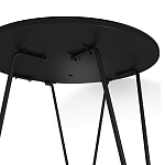 Стол журнальный с круглой столешницей из стекла Gold and Black Marble варинант исполнения - 5 | Loft Concept в Омске