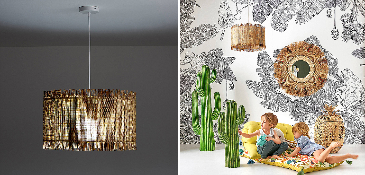 Подвесной светильник Wicker Raffia Hanging lamp Подвесной светильник Wicker Raffia Hanging lamp - Loft-Concept в Омске