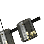 Подвесной светильник светодиодный с 5-ю цилиндрическими плафонами светло-серого цвета из стекла и стали Andrea Сhandelier Grey варинант исполнения - 3 | Loft Concept в Омске