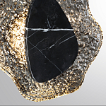 Бра с волнообразным стеклянным плафоном и вставкой из мрамора Liquid Stone варинант исполнения - 16 | Loft Concept в Омске