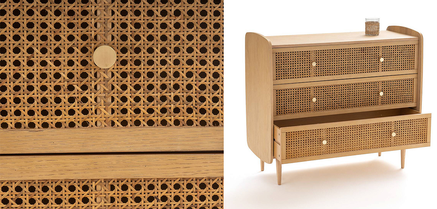 Комод с 3-мя ящиками из плетеного ротанга Aelius Rattan Wicker Chest of drawers Комод с 3-мя ящиками из плетеного ротанга Aelius Rattan Wicker Chest of drawers - Loft-Concept в Омске